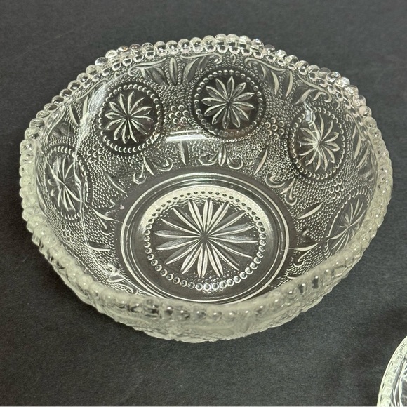 Glass Candy Dishes Bowls Set Of 3 - Picture 3 of 13